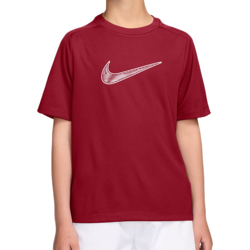 Koszulka chłopięca Nike Boys Dri-Fit Multi Short Sleeve - tough red/white