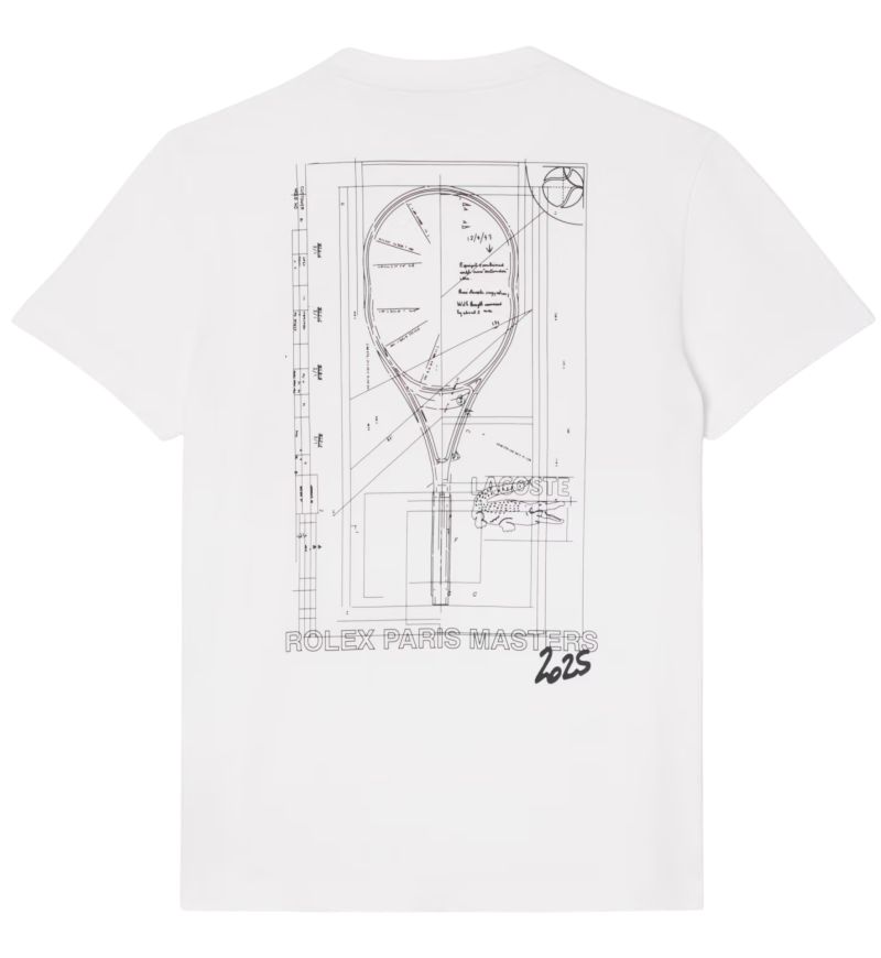 Lacoste Unisex Rolex Paris Masters Edition Printed - white