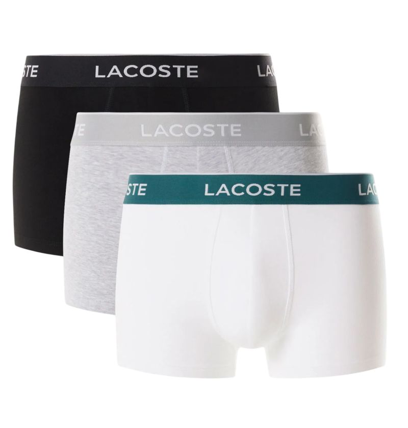 Lacoste Cotton Stretch Jersey 3P - black/grey/white Lacoste Cotton Stretch Jersey 3P - black/grey/white