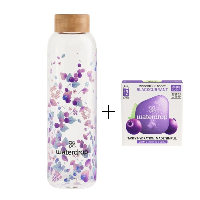 Waterdrop Glass Bottle (600ml) - boost