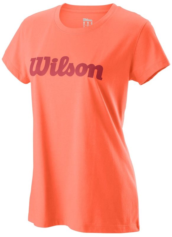 wilson-w-script-tech-tee-ii-peach-echo-1 Wilson W Script Tech Tee II - peach echo