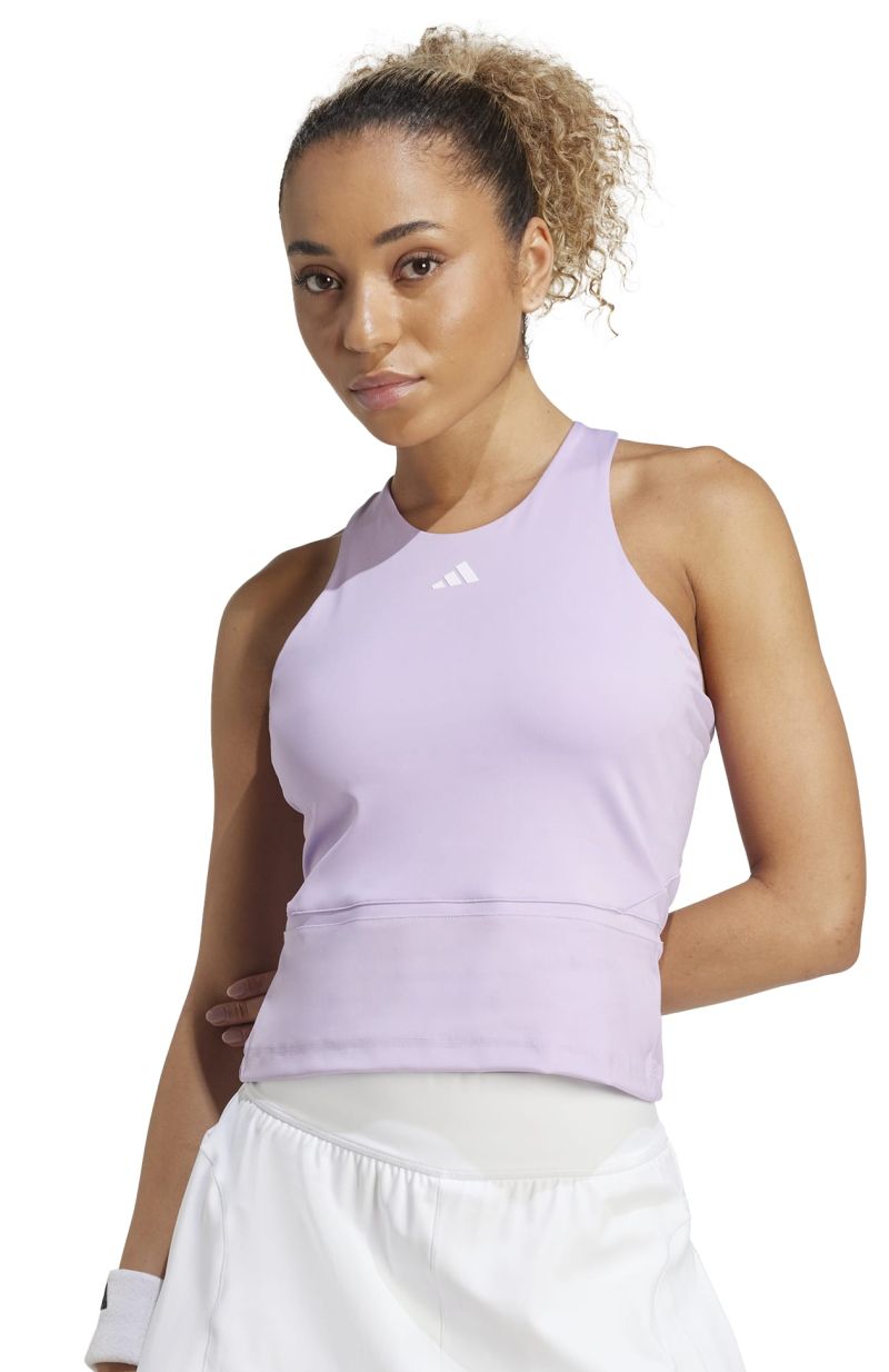 Adidas Tennis Climacool Mid-Length Y-Tank - powder plum 