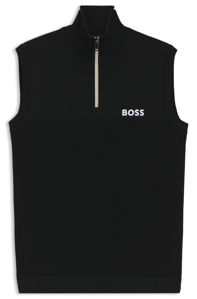 BOSS Birdie 1/4 Zip Vest - black