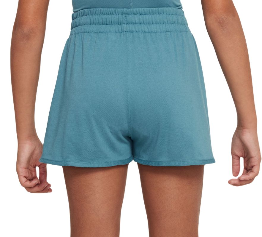 Nike Dri-Fit Breezy High-Waisted Training Shorts - mineral teal/white
