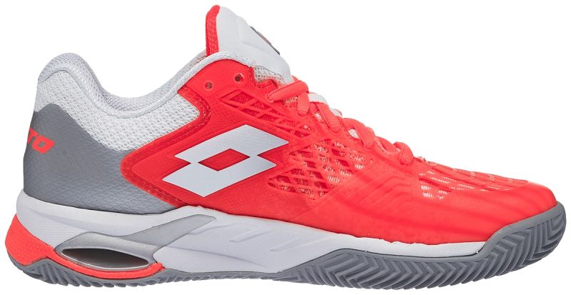 Lotto Mirage 100 Clay W - fiery coral/all white