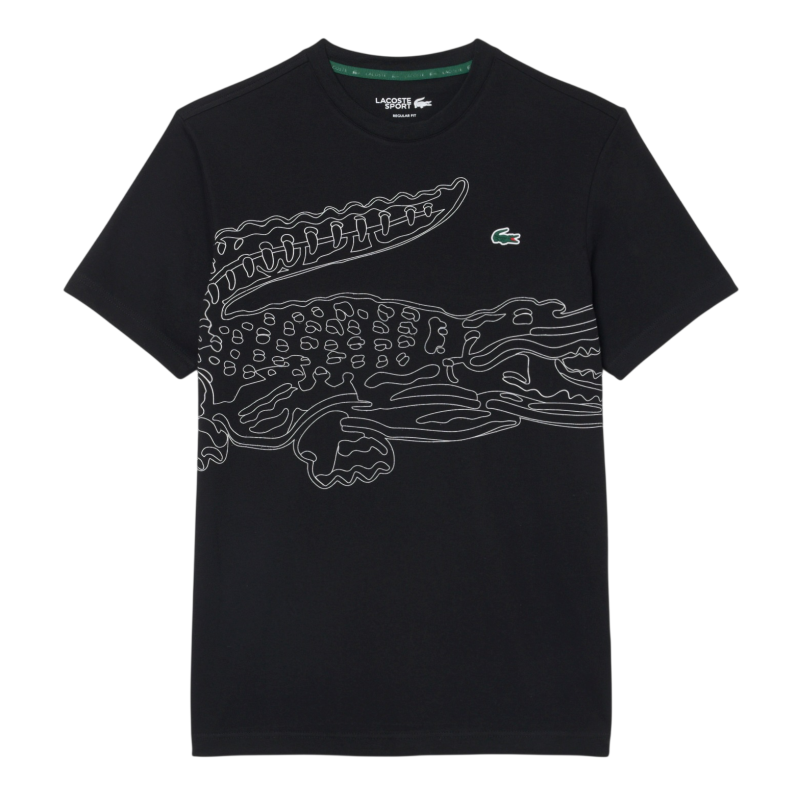 Lacoste Ultra Dry Crocodile Print Sport - black/white