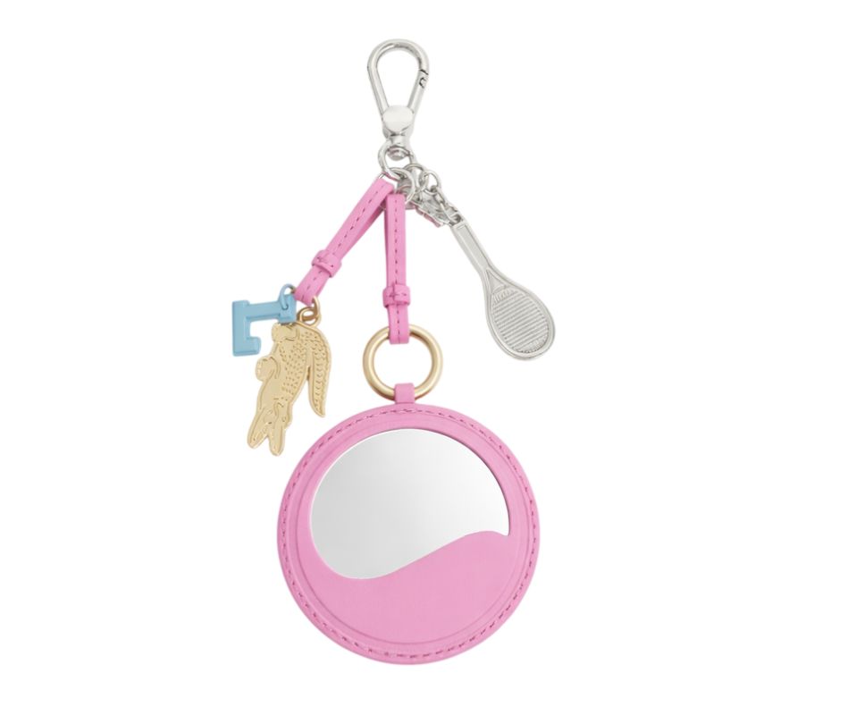 Lacoste Tennis Racket Mirror L Charms Key Ring - pink Lacoste Tennis Racket Mirror L Charms Key Ring - pink