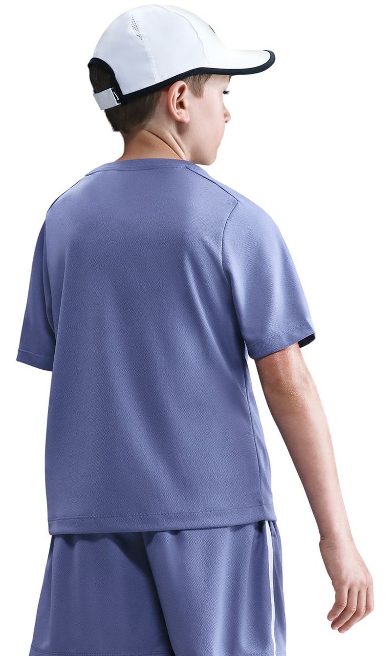 Nike Boys Multi Dri-FIT Short-Sleeve Top - world indigo/white 