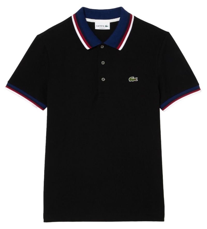 Lacoste Regular Fit Stretch Cotton Piqué Contrast Collar Polo Shirt