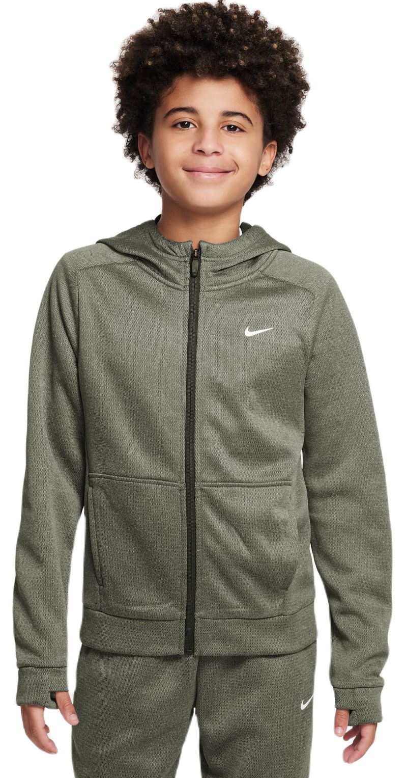 Nike Therma-FIT Full-Zip Hoodie - cargo khaki/white Nike Therma-FIT Full-Zip Hoodie - cargo khaki/white