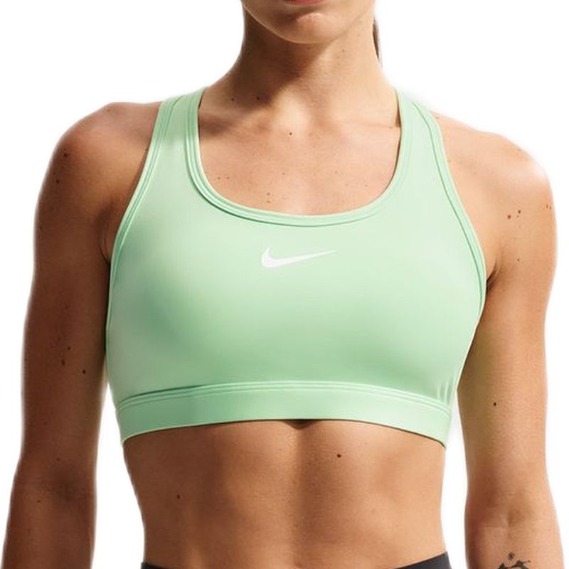 Stanik Nike Swoosh Medium Support Padded Sports - cucumber calm/white