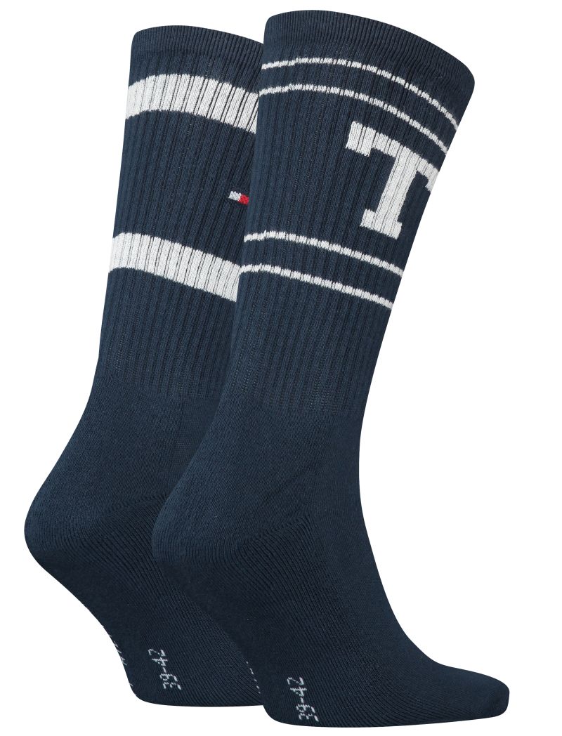 Tommy Hilfiger Sock Sport Patch 2P - navy
