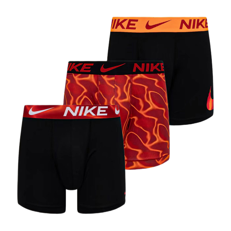 Męskie bokserki Nike Dri-Fit Essential Micro Boxer 3P - black/red/orange