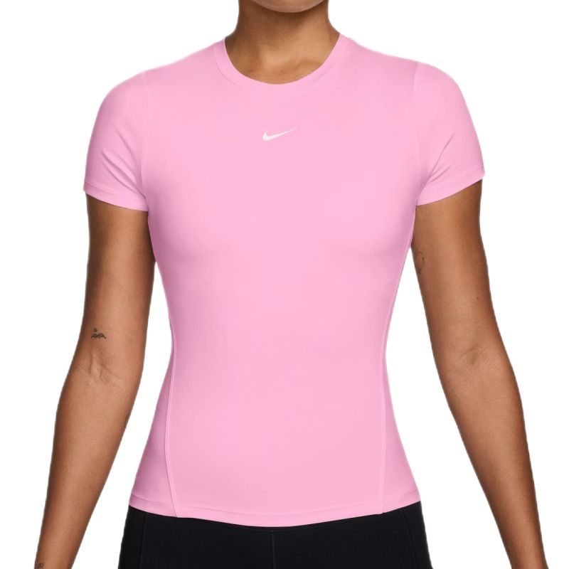 Nike One Fitted Short Sleeve - pink rise/white