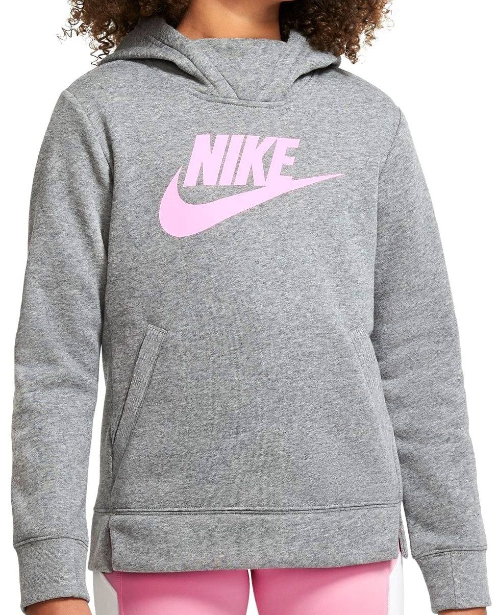 Nike Sportswear Pullover Hoodie - carbon heather/carbon heather/pink
