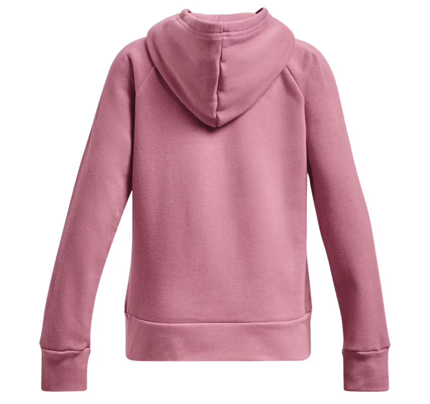 Under Armour Girls' UA Rival Fleece Big Logo Hoodie - pink/white
