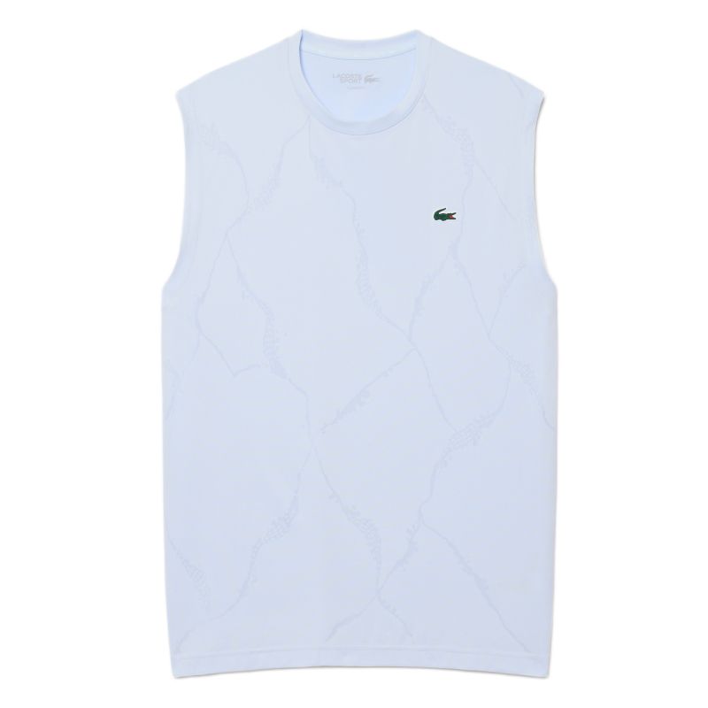 Męski t-shirt Lacoste Ultra Dry Crocodile Jacquard Tennis - sugared blue