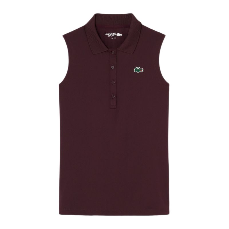 Damskie polo Lacoste Ultra-Dry Anti-UV Golf - dark burgundy