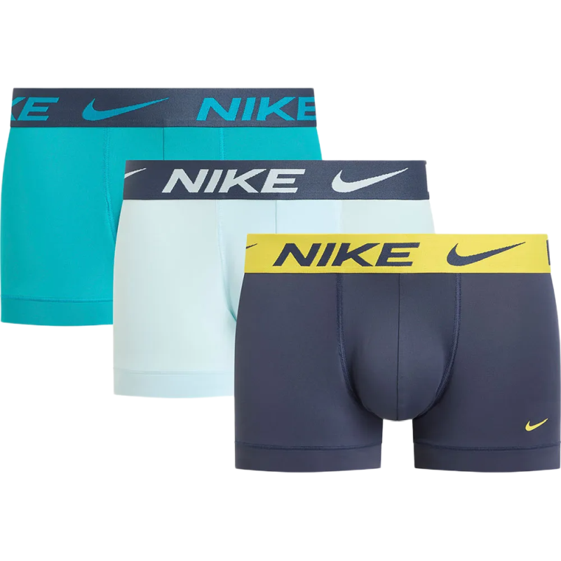 Męskie bokserki Nike Dri-Fit Essential Trunks 3P - navy/yellow/blue