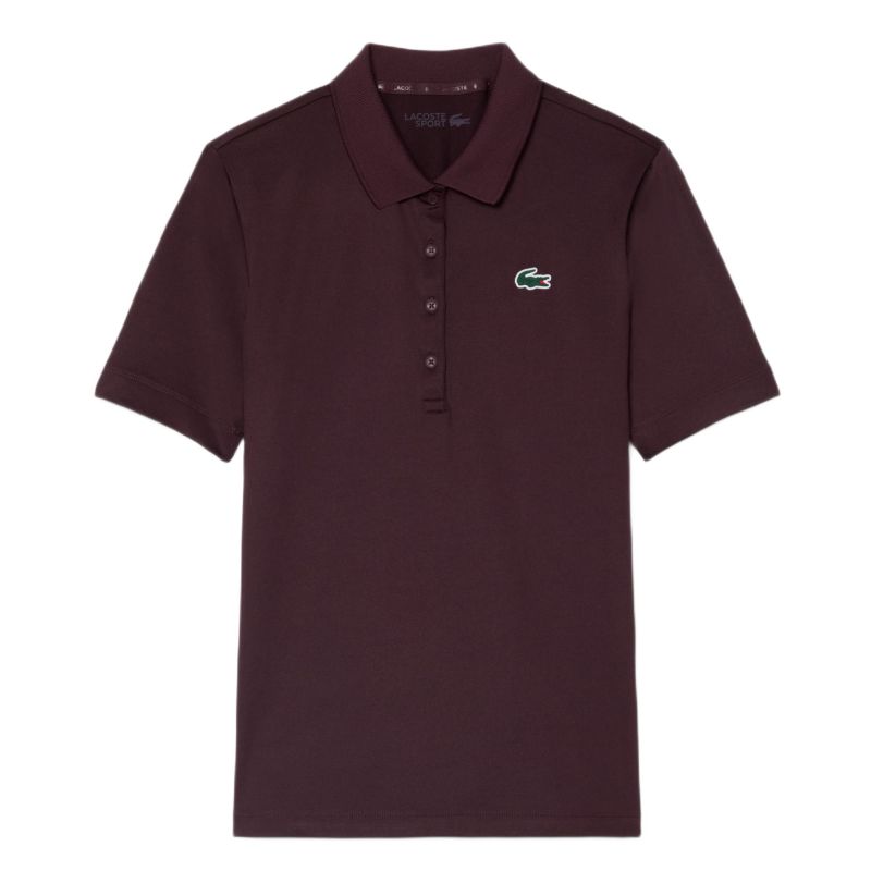 Damskie polo Lacoste Slim Fit UV Protect Stretch Golf - dark burgundy