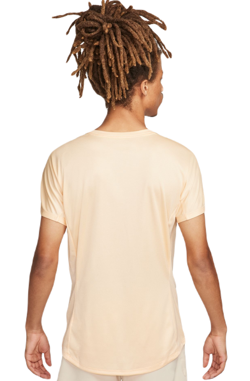 Nike Rafa Challenger Dri-Fit Tennis Top - ice peach/green glow/black