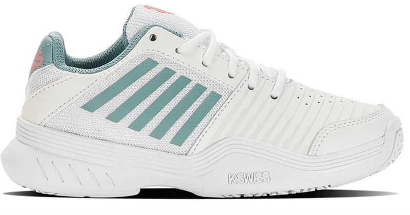 K-Swiss Court Express Omni - white/nile blue/desert flower