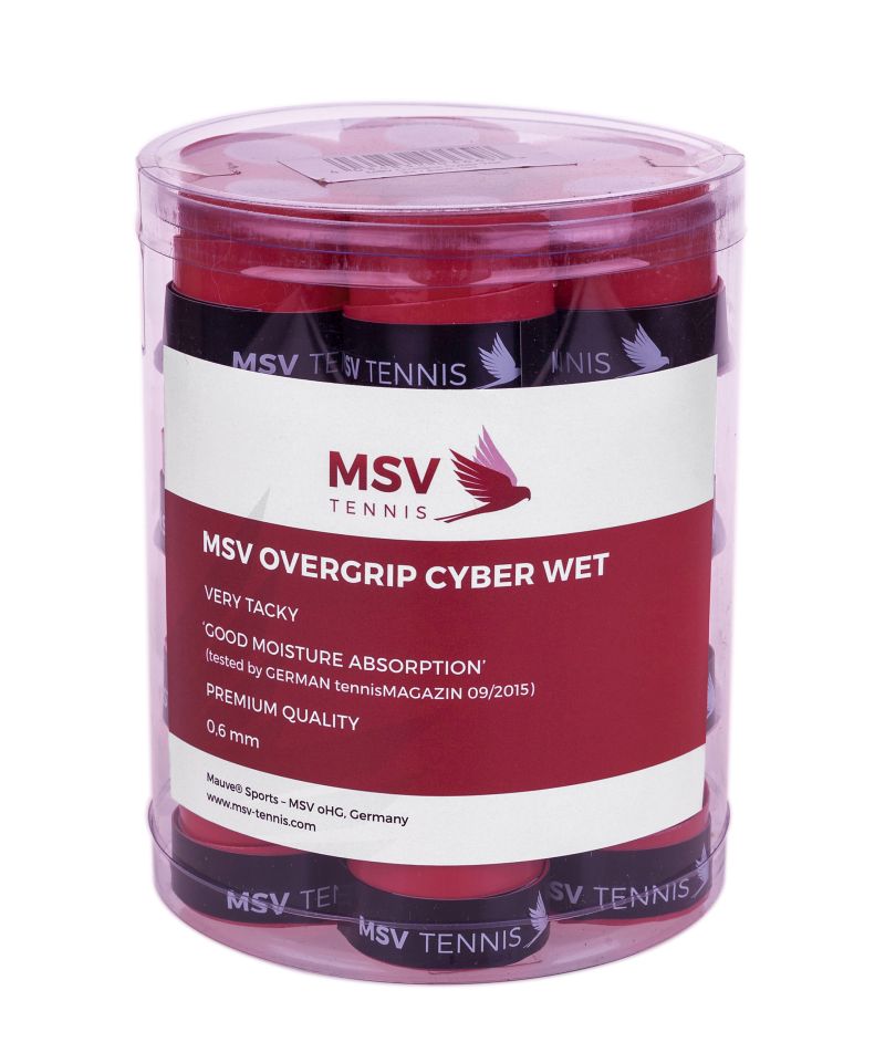 MSV Cyber Wet Overgrip red 24P