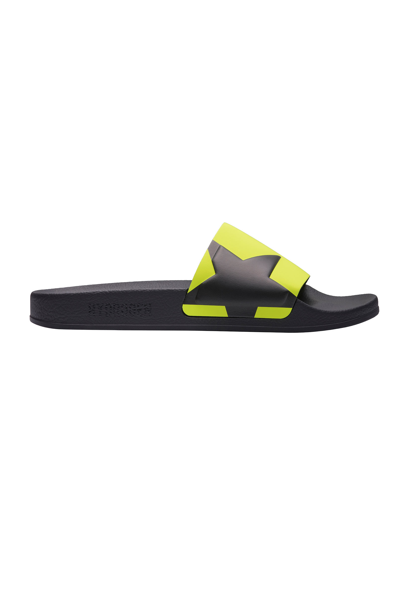 Hydrogen Cyber Slippers - black/yellow fluo