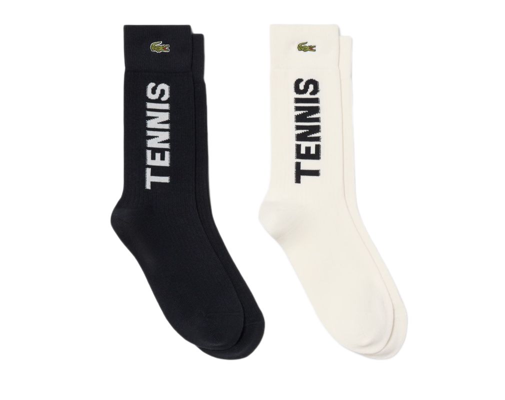 Lacoste Ribbed 2P - white/black/white