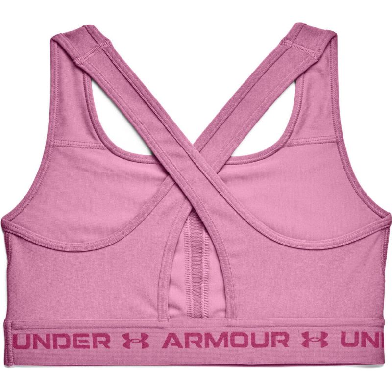 Under Armour Crossback Mid Heather Bra - planet pink/pink