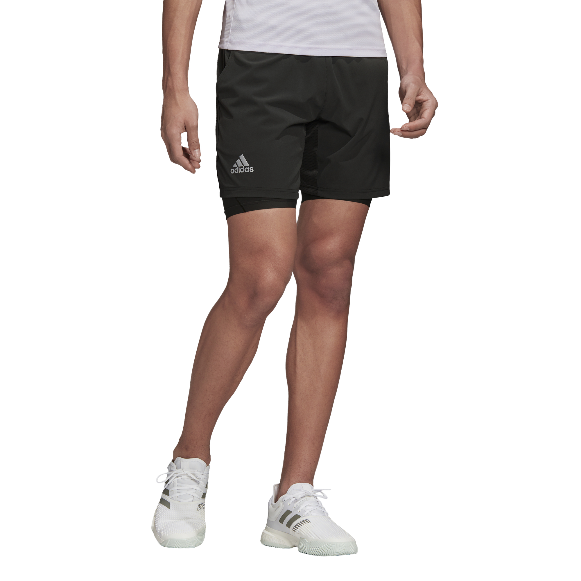 Adidas 2in1 Short Heat Ready 7in - legend earth/grey two