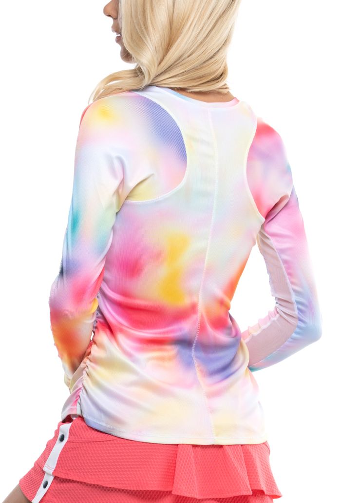 Lucky in Love Techno Tropic Techno Star L/S Women - punch