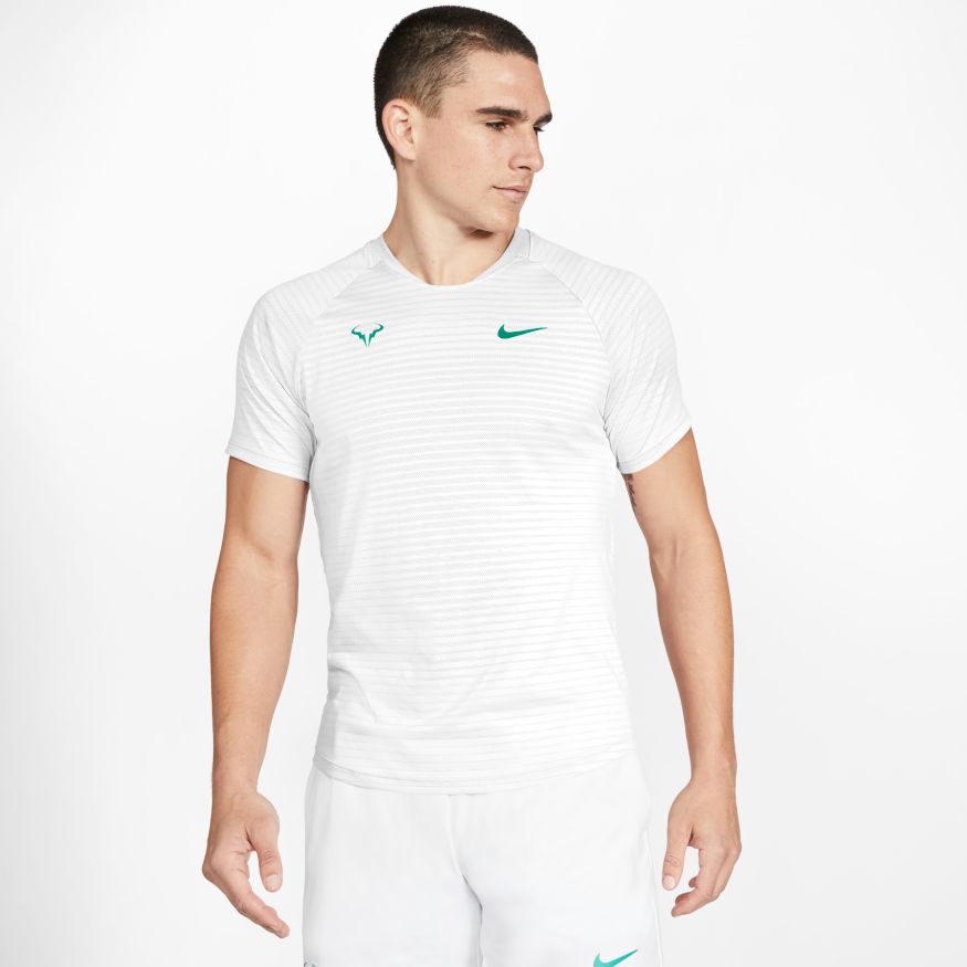 Nike Court Rafa Aeroreact Top SS Slam white/lucid green