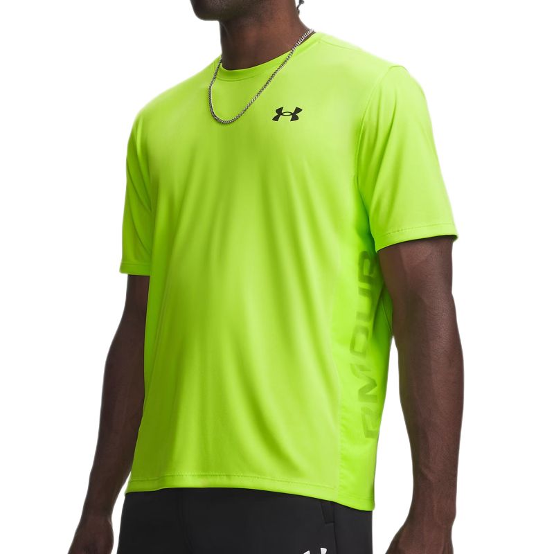 Męski t-shirt Under Armour Tech Utility Short Sleeve - green citrine/black