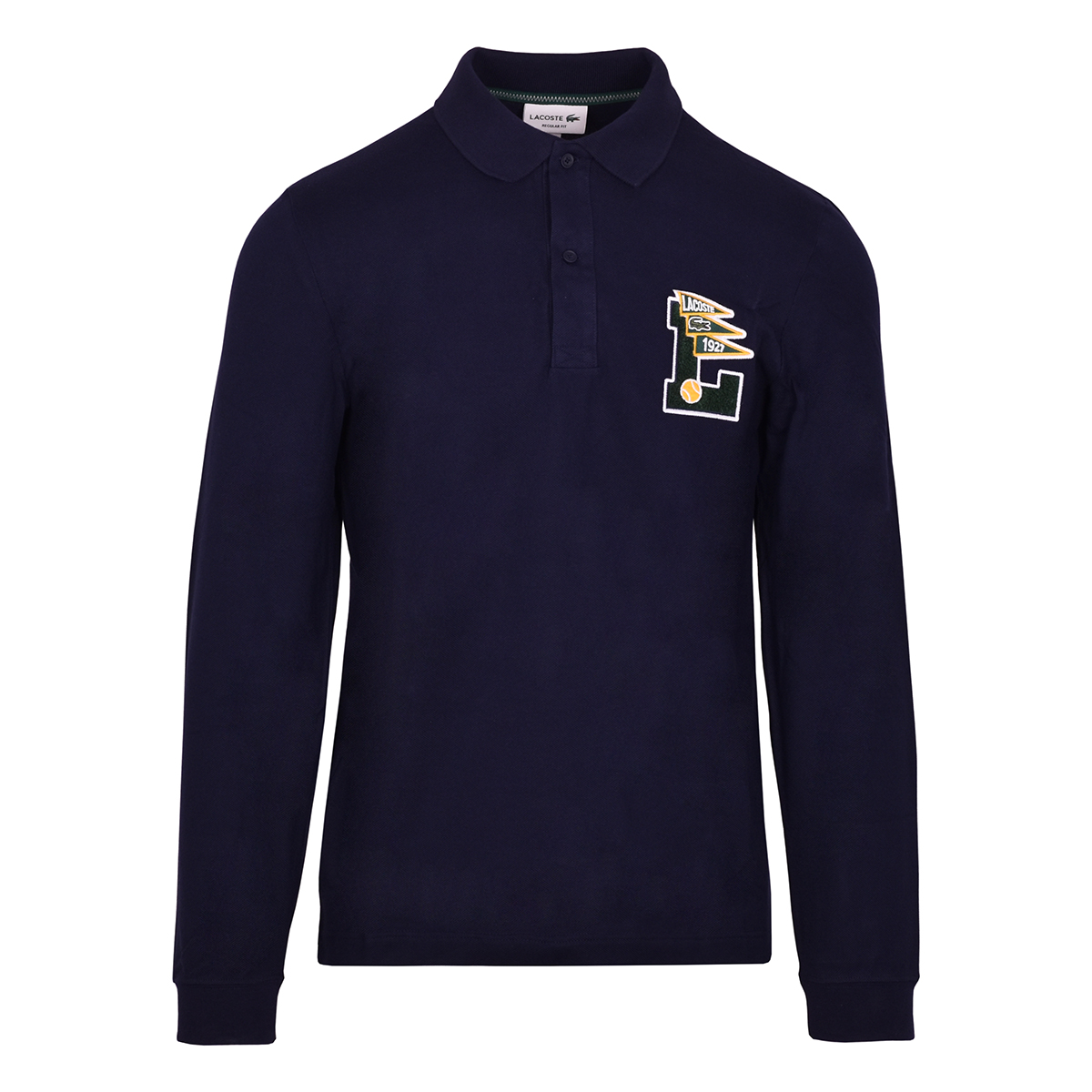 Lacoste Men’s Long Sleeves Badge Cotton Piqué Polo Shirt - navy blue Lacoste Men’s Long Sleeves Badge Cotton Piqué Polo Shirt - navy blue