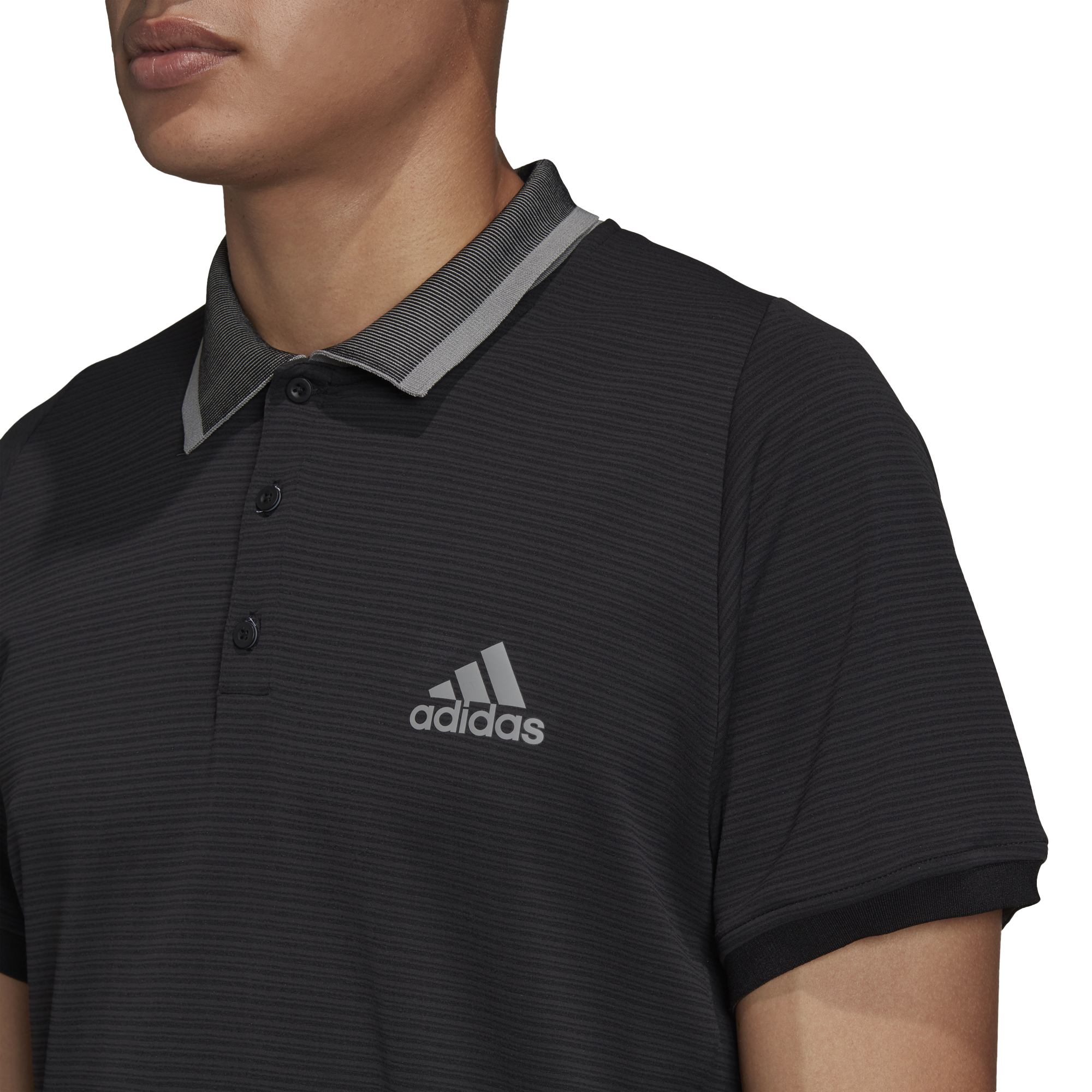Adidas M T Freelift Polo - black/grey three