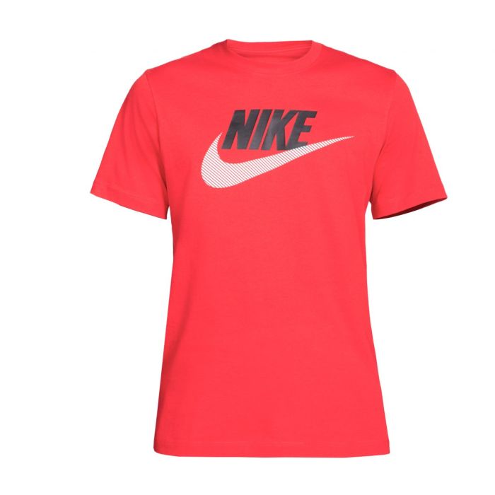 white and university red nike shirt