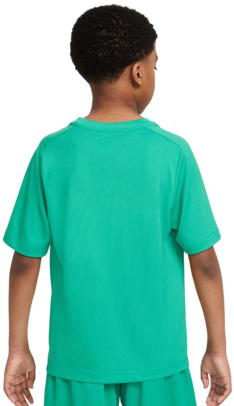 Nike Boys Multi Dri-FIT Short-Sleeve Top - stadium green/white