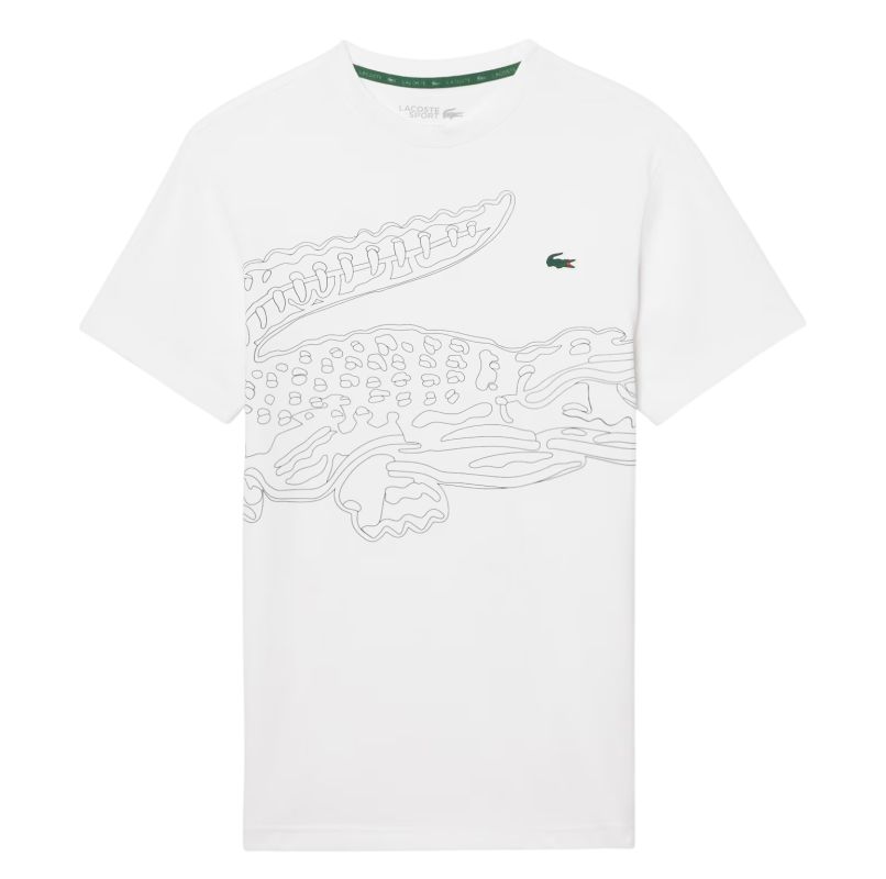 Lacoste Ultra Dry Crocodile Print Sport - white/black