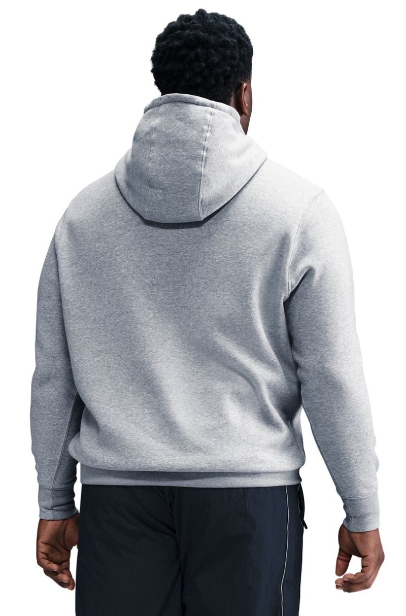 Nike Club Fleece Pullover - dark grey heather/lt smoke grey/white 