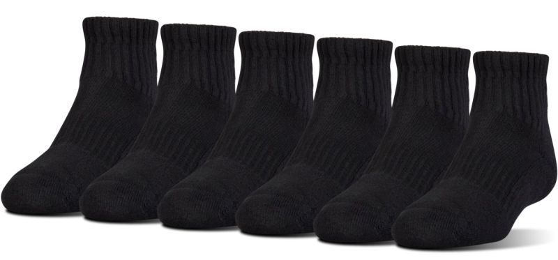 Under Armour Charged Cotton 2 Quarter Jr - 6 par/black