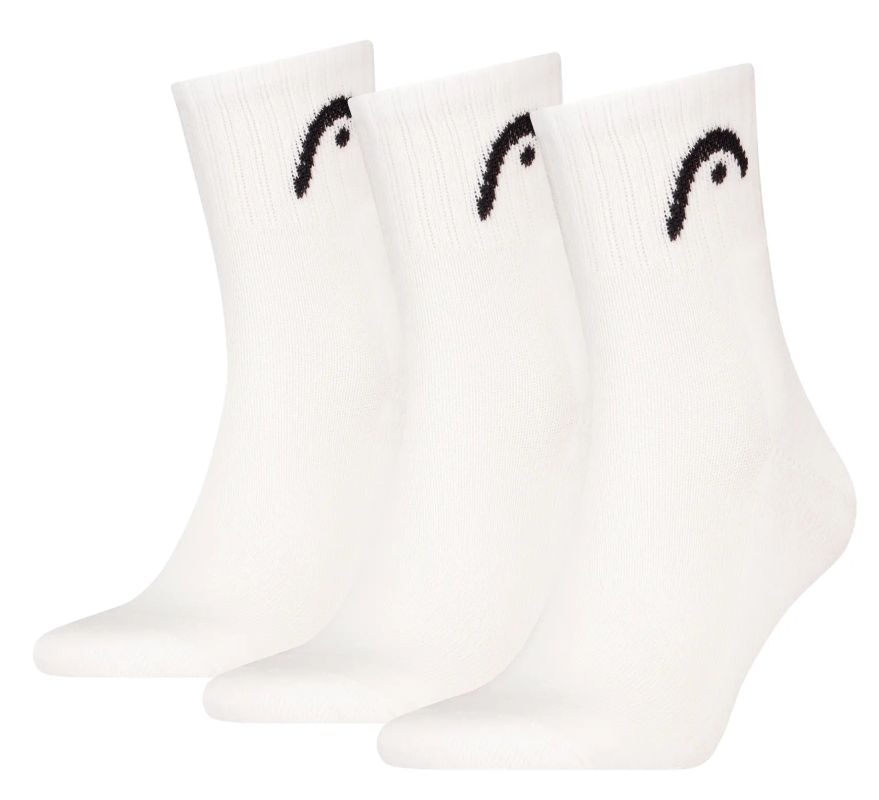 Head Club Short Crew 3P - white Head Club Short Crew 3P - white