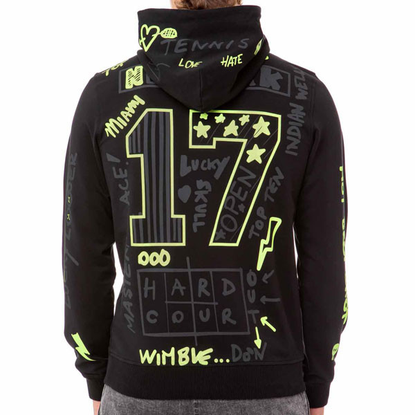 Hydrogen Graffiti Hoodie Man - black