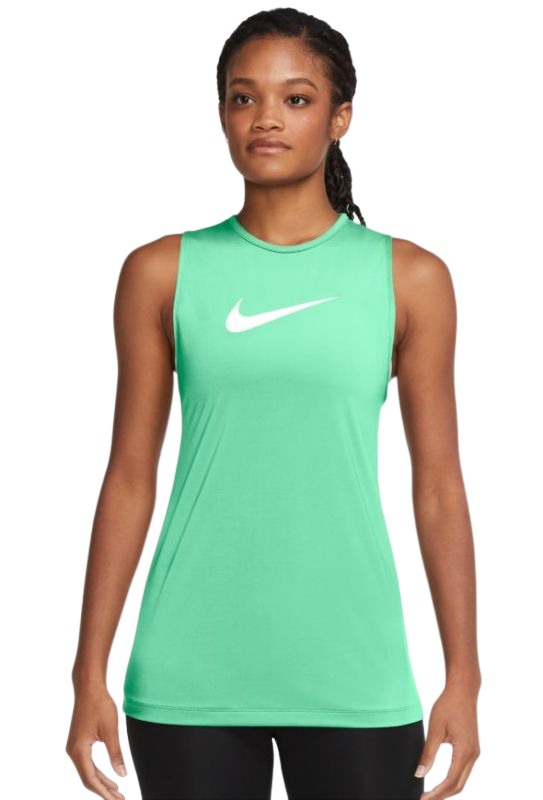 Nike Pro Tank Essential Open Back GX W - green glow/white