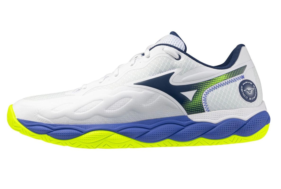 Mizuno Wave Enforce Court AC - white/dazzling blue/light yellow
