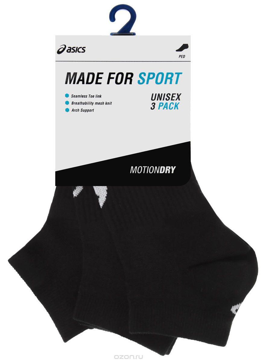 Asics 3PPK Ped Sock - 3 pary/black
