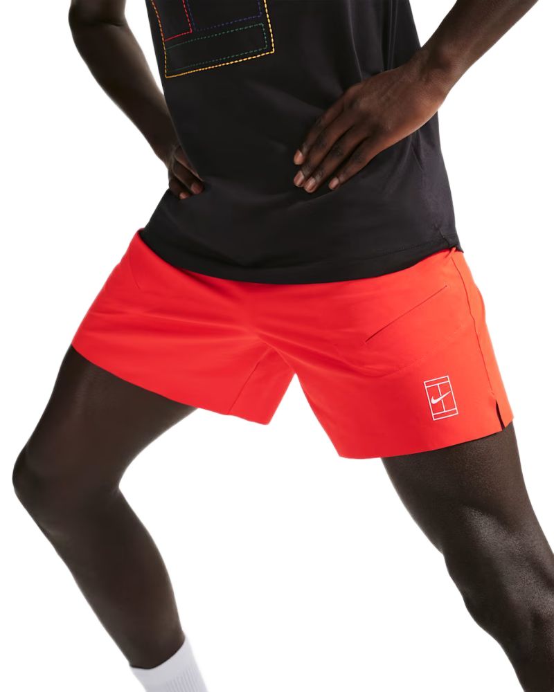 Nike Court Advantage Dri-Fit 6in Tennis - chile red/white 