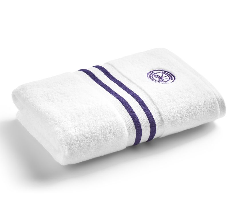 Wimbledon Baseline Towel Set - white/purple