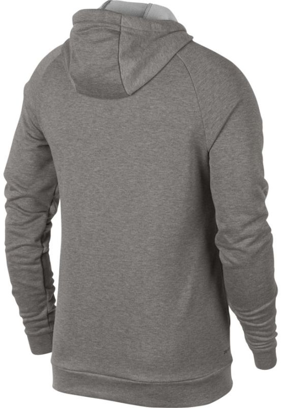 Nike Dry Swoosh Hoodie - dark grey heather/white