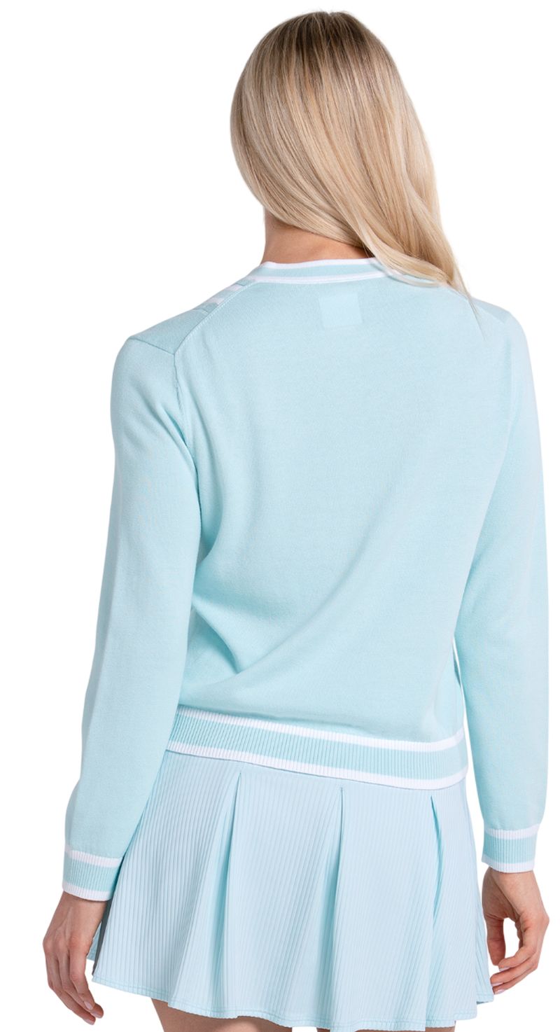 Lucky in Love Victory V-Neck Sweater - wave